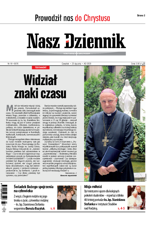 Nasz Dziennik z dnia 23.01.2020 wydanie PDF