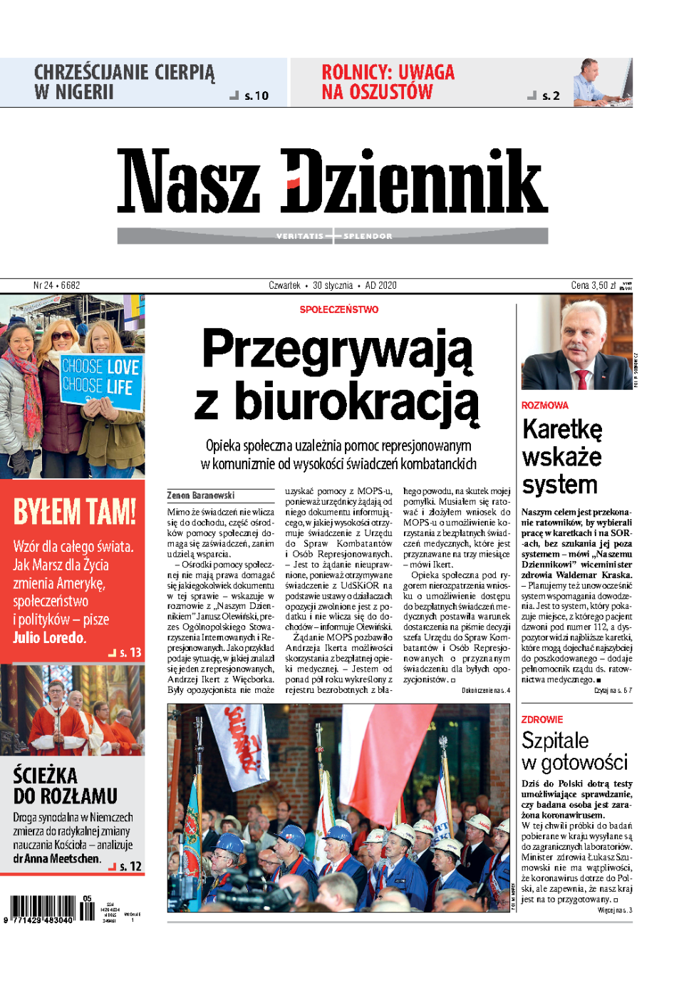 Nasz Dziennik z dnia 30.01.2020 wydanie PDF