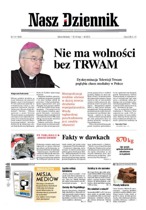 Nasz Dziennik z dnia 18.05.2013 wydanie PDF