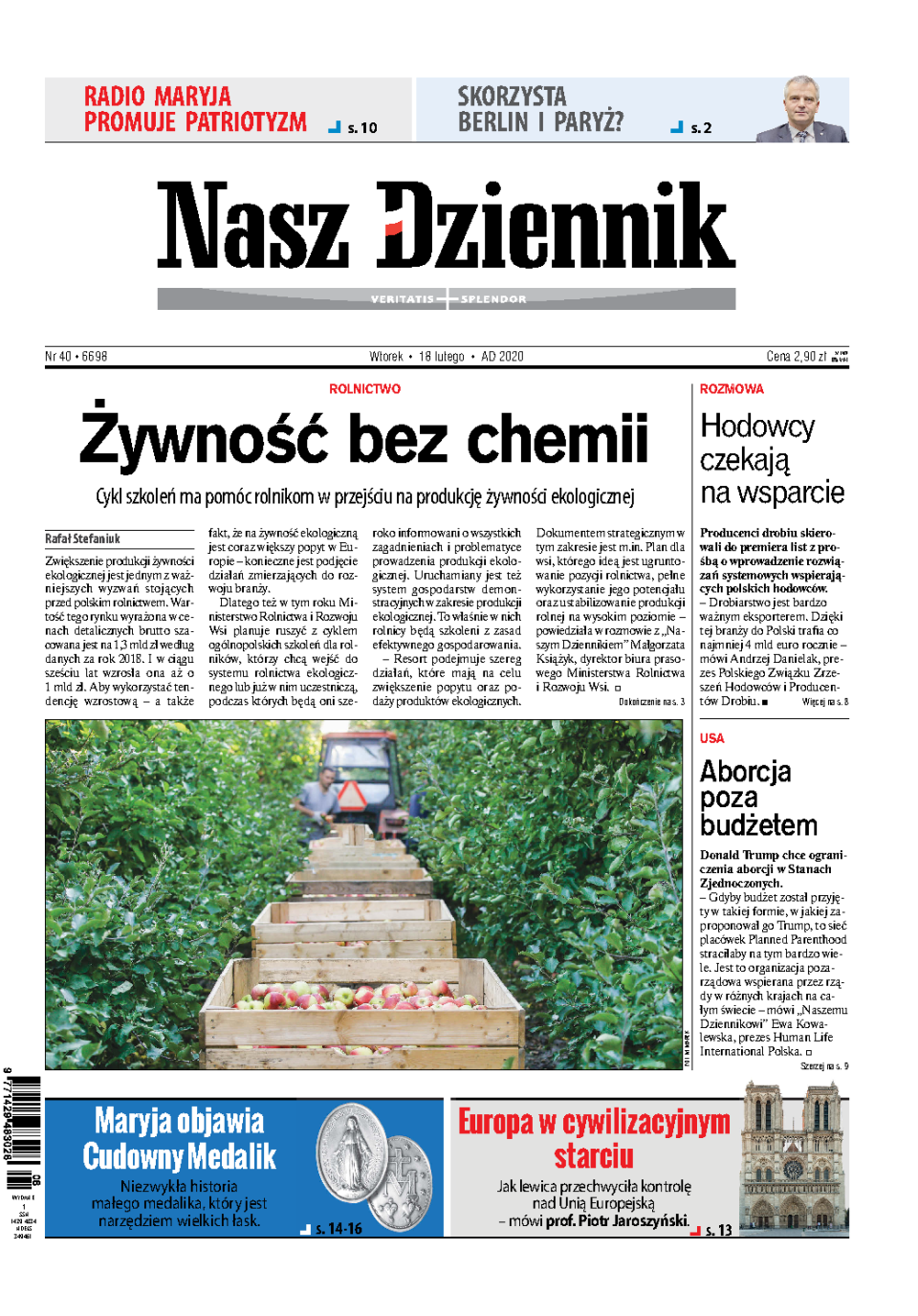 Nasz Dziennik z dnia 18.02.2020 wydanie PDF