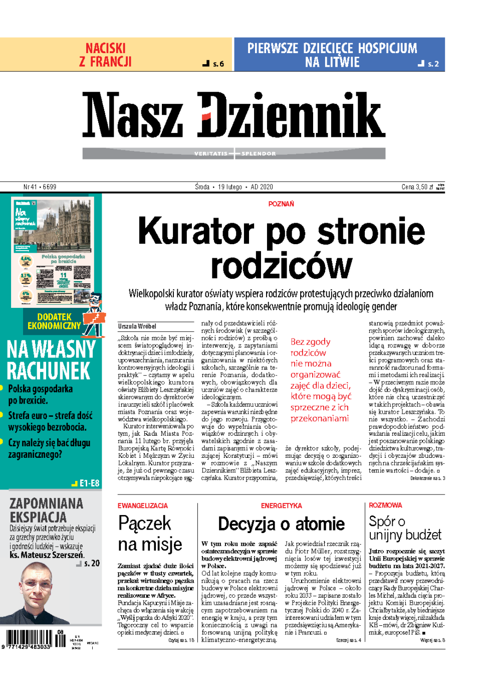 Nasz Dziennik z dnia 19.02.2020 wydanie PDF