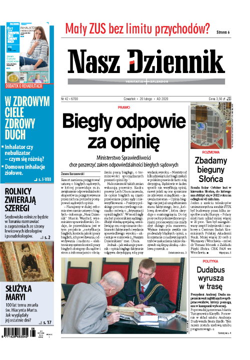 Nasz Dziennik z dnia 20.02.2020 wydanie PDF