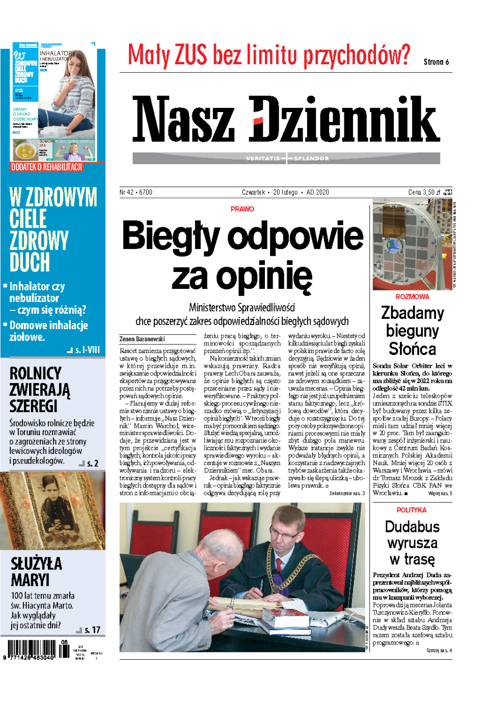 Nasz Dziennik z dnia 20.02.2020 wydanie PDF