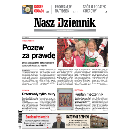 Nasz Dziennik z dnia 21.02.2020 wydanie PDF