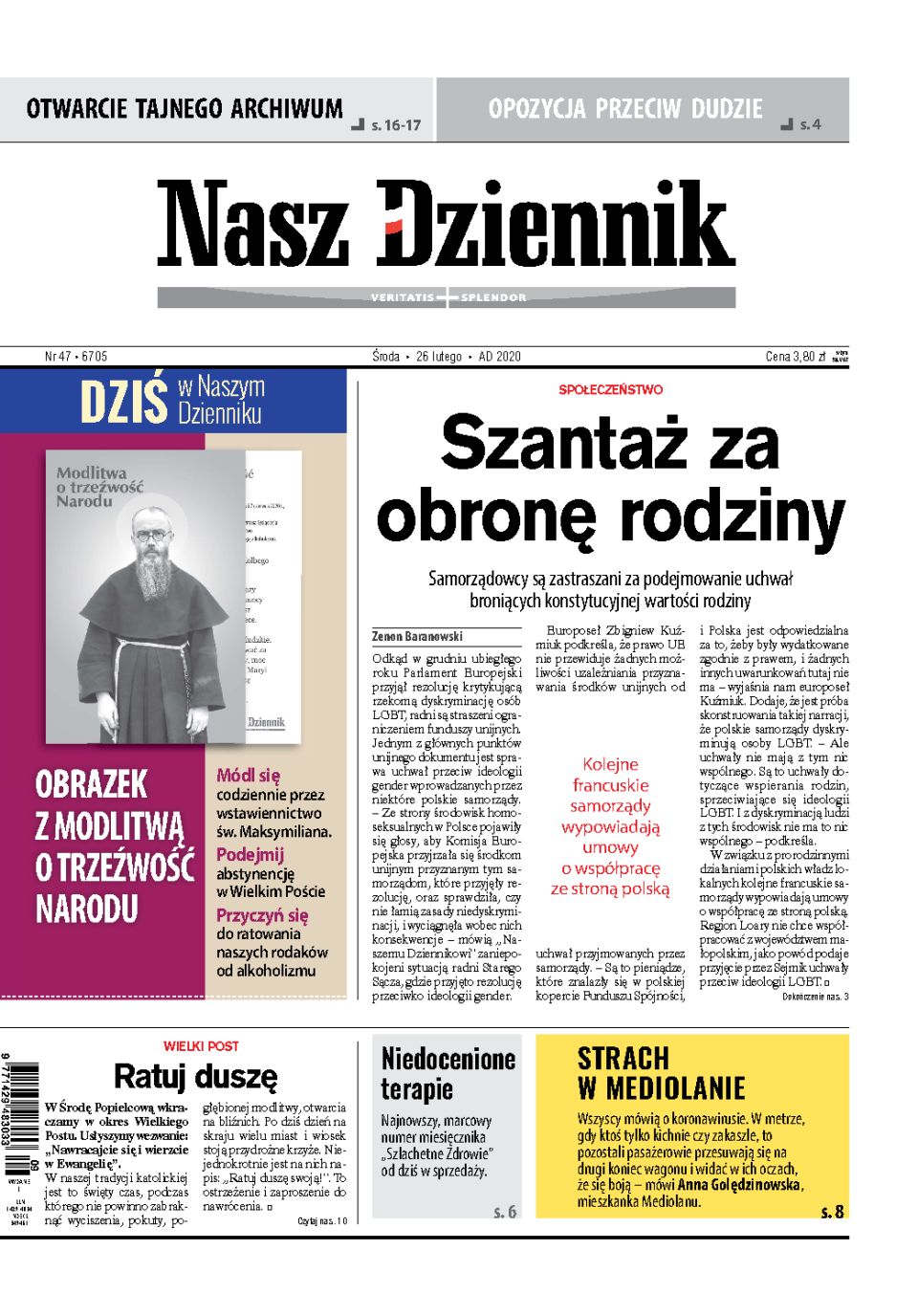 Nasz Dziennik z dnia 26.02.2020 wydanie PDF
