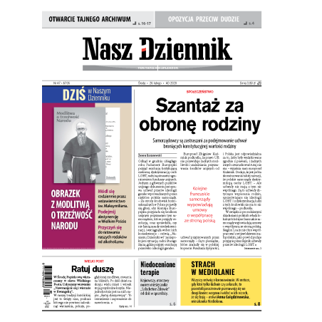 Nasz Dziennik z dnia 26.02.2020 wydanie PDF