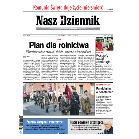 Nasz Dziennik z dnia 02.03.2020 wydanie PDF