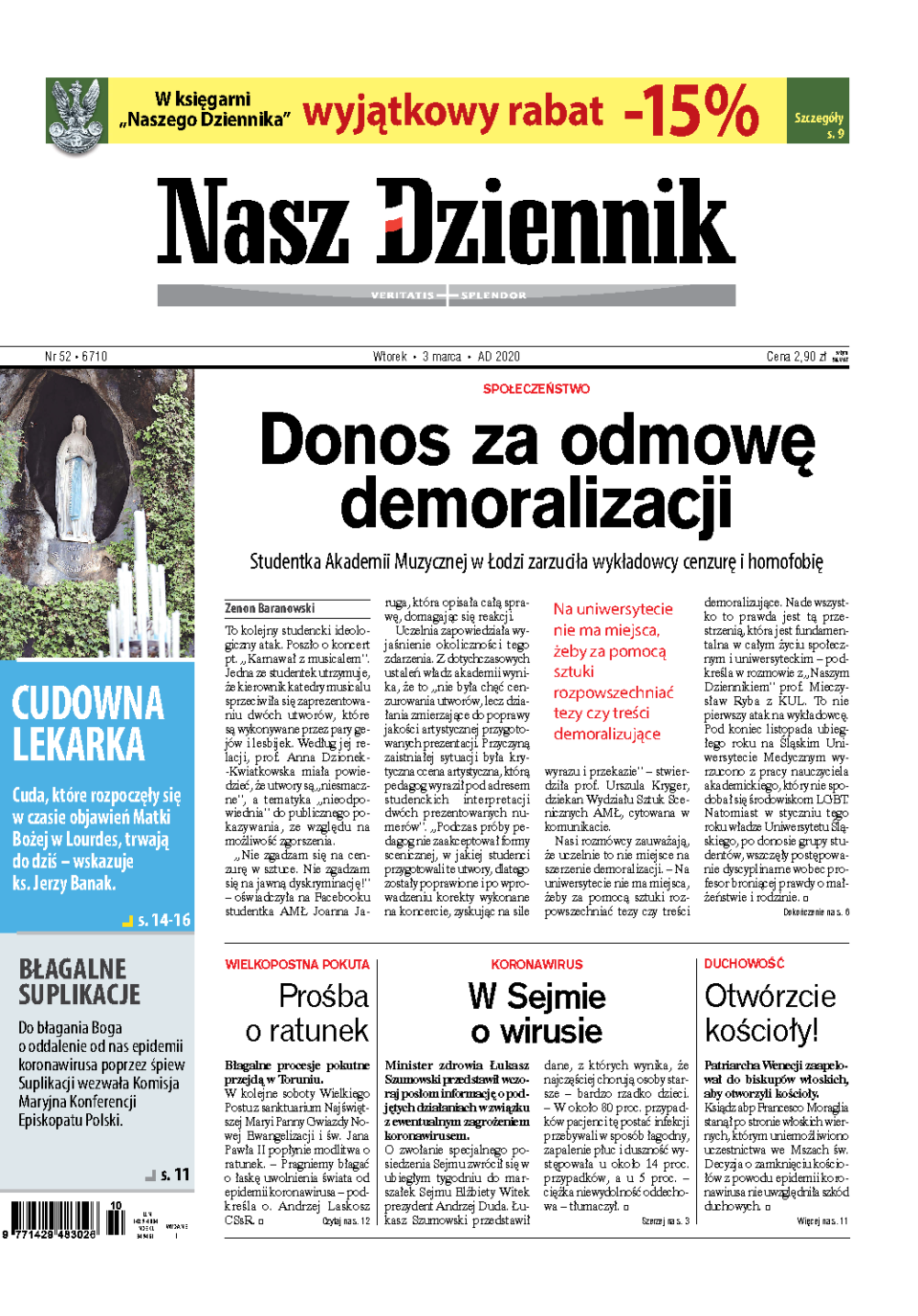 Nasz Dziennik z dnia 03.03.2020 wydanie PDF