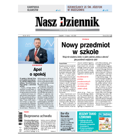 Nasz Dziennik z dnia 05.03.2020 wydanie PDF