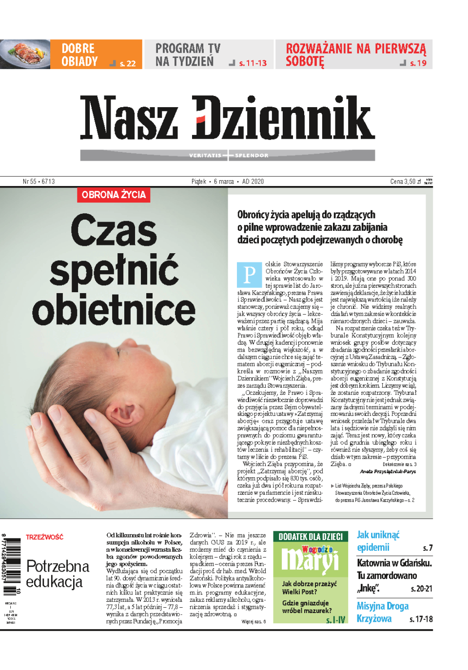 Nasz Dziennik z dnia 06.03.2020 wydanie PDF