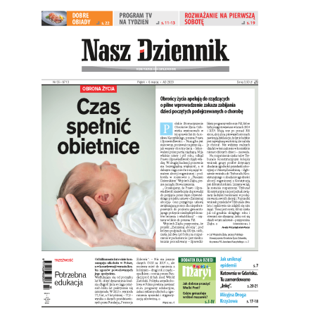 Nasz Dziennik z dnia 06.03.2020 wydanie PDF
