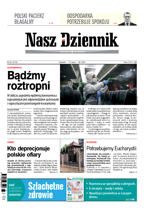 Nasz Dziennik z dnia 12.03.2020 wydanie PDF
