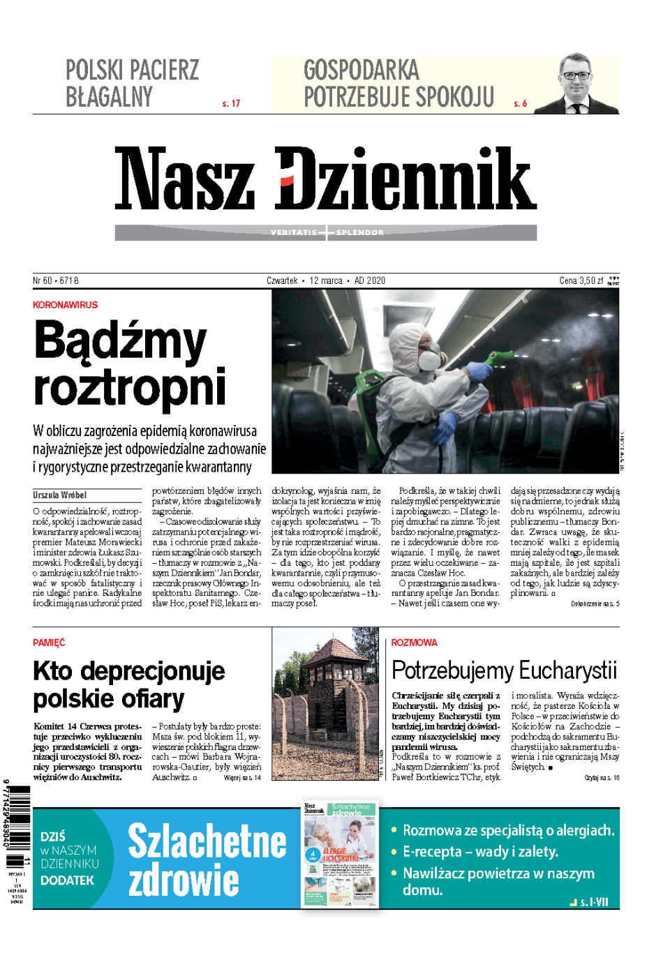 Nasz Dziennik z dnia 12.03.2020 wydanie PDF