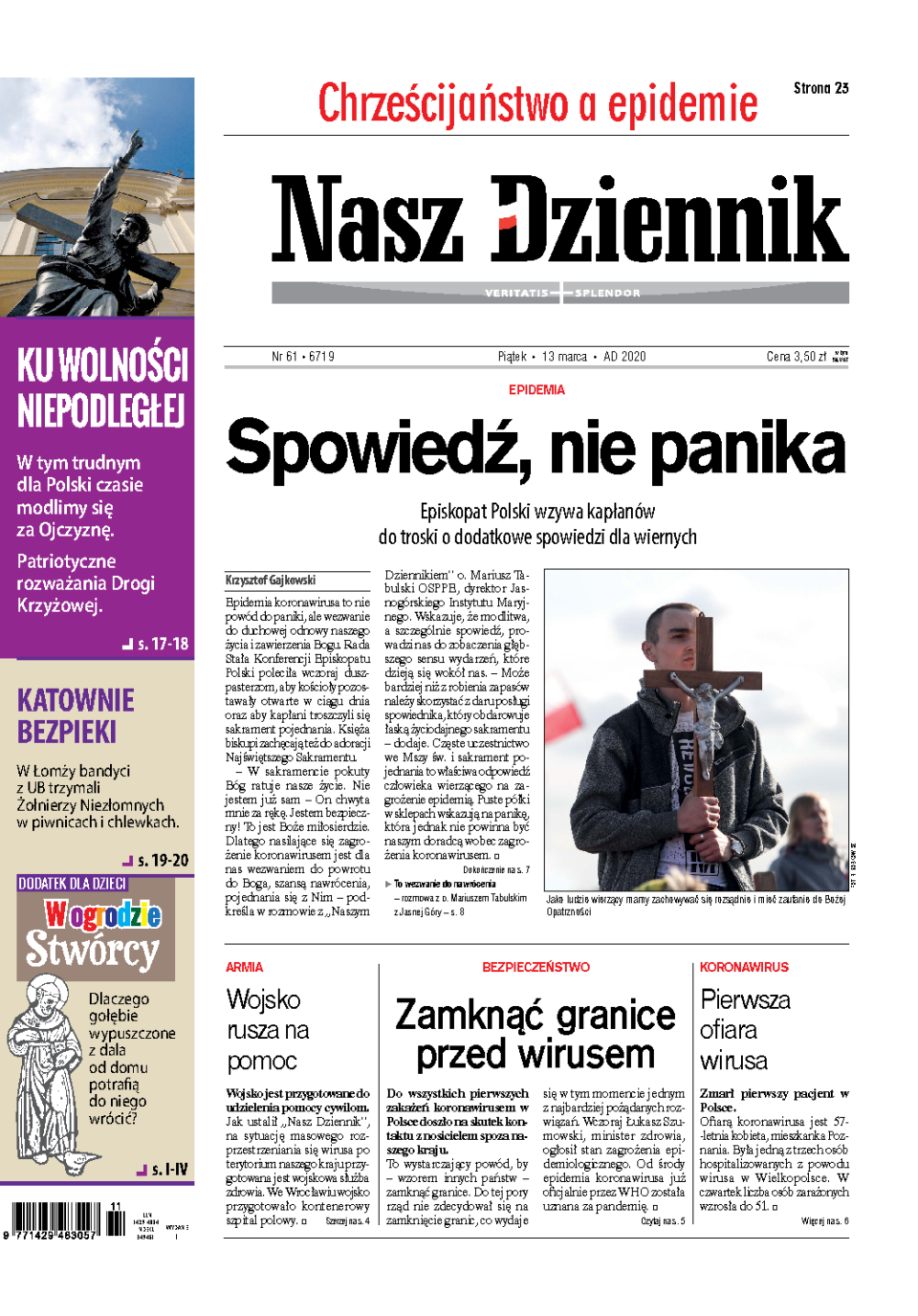 Nasz Dziennik z dnia 13.03.2020 wydanie PDF