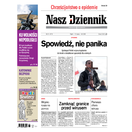 Nasz Dziennik z dnia 13.03.2020 wydanie PDF