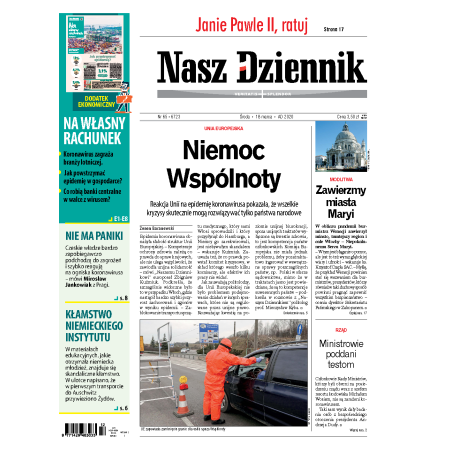 Nasz Dziennik z dnia 18.03.2020 wydanie PDF