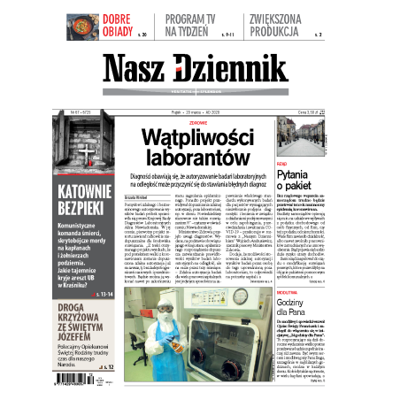 Nasz Dziennik z dnia 20.03.2020 wydanie PDF