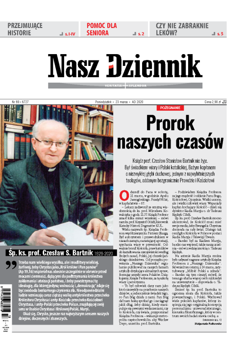 Nasz Dziennik z dnia 23.03.2020 wydanie PDF