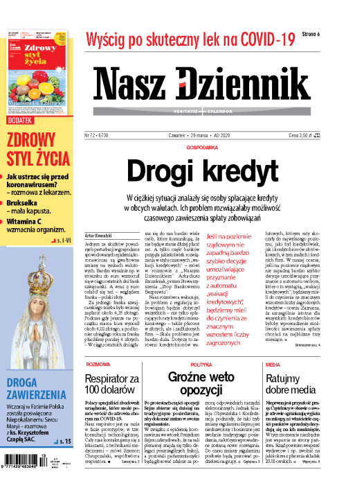 Nasz Dziennik z dnia 26.03.2020 wydanie PDF