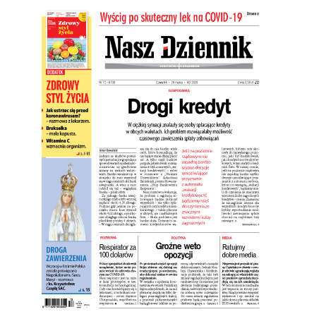 Nasz Dziennik z dnia 26.03.2020 wydanie PDF