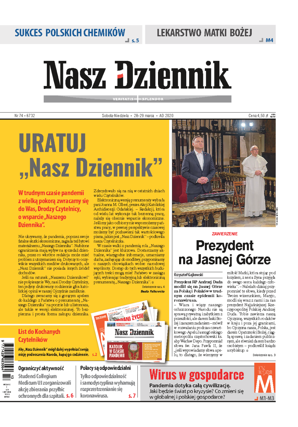 Nasz Dziennik z dnia 28.03.2020 wydanie PDF