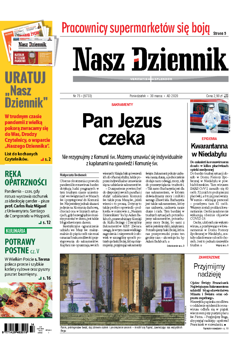 Nasz Dziennik z dnia 30.03.2020 wydanie PDF