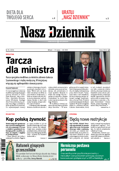 Nasz Dziennik z dnia 31.03.2020 wydanie PDF