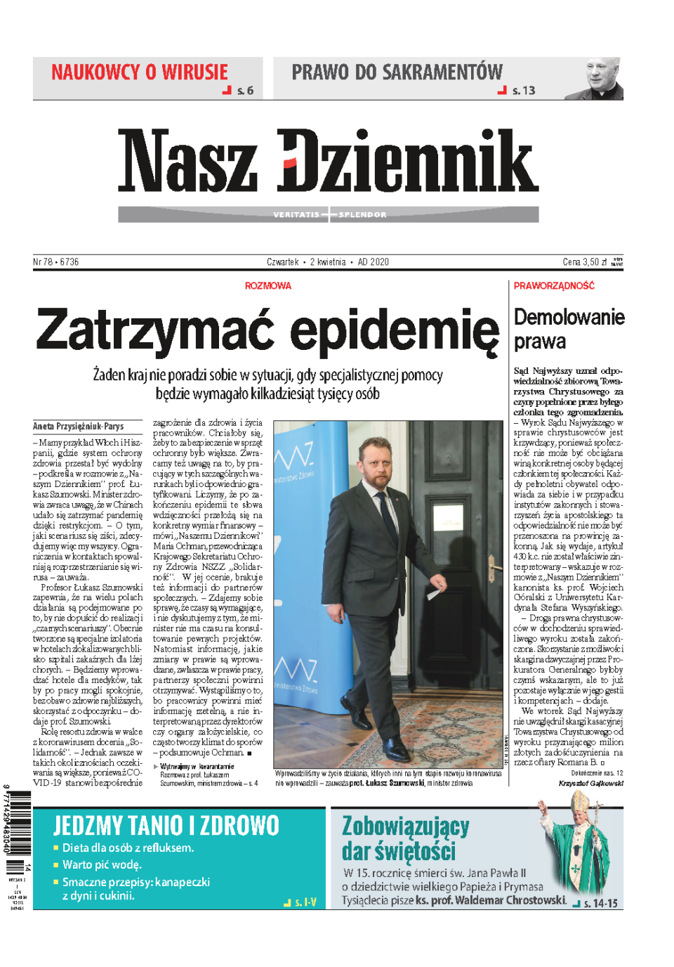Nasz Dziennik z dnia 02.04.2020 wydanie PDF