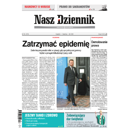 Nasz Dziennik z dnia 02.04.2020 wydanie PDF