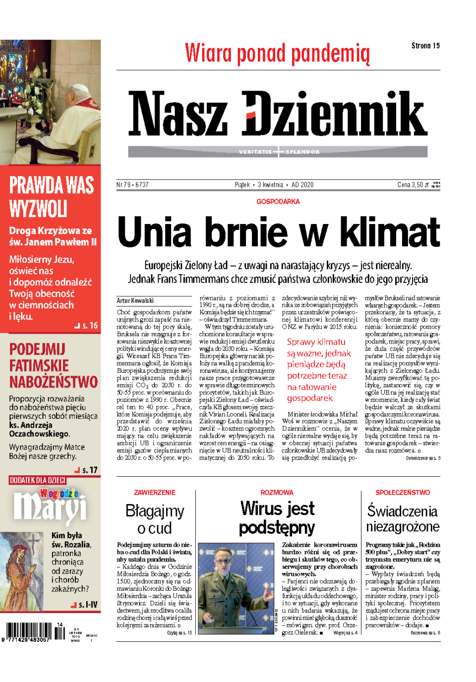 Nasz Dziennik z dnia 03.04.2020 wydanie PDF