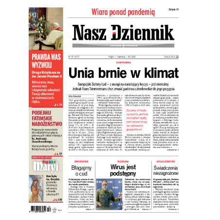 Nasz Dziennik z dnia 03.04.2020 wydanie PDF
