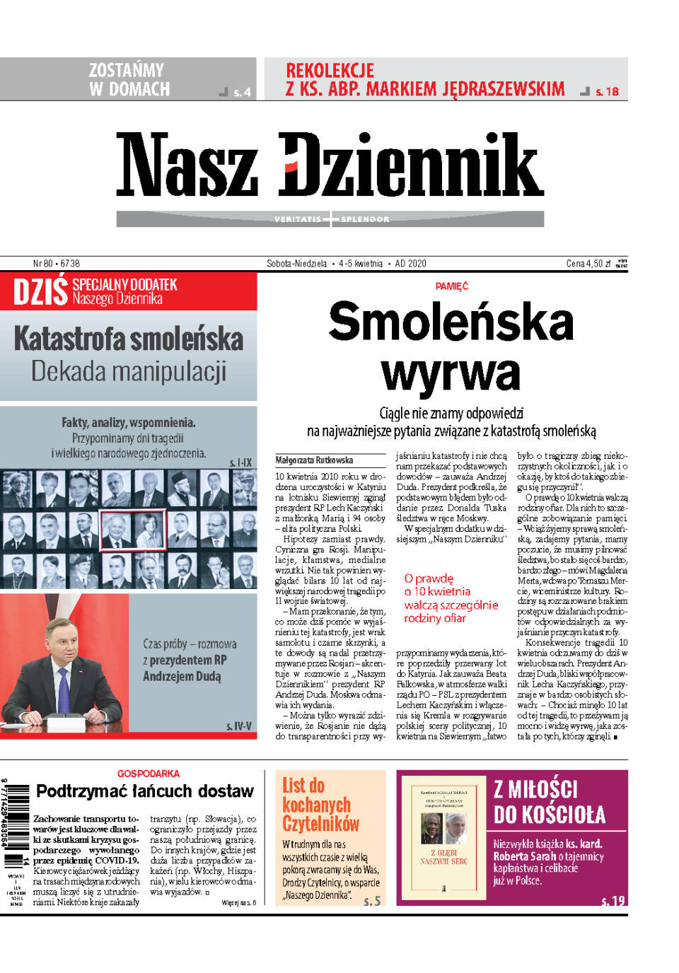 Nasz Dziennik z dnia 04.04.2020 wydanie PDF