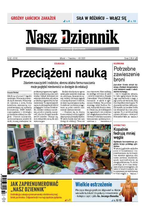 Nasz Dziennik z dnia 07.04.2020 wydanie PDF