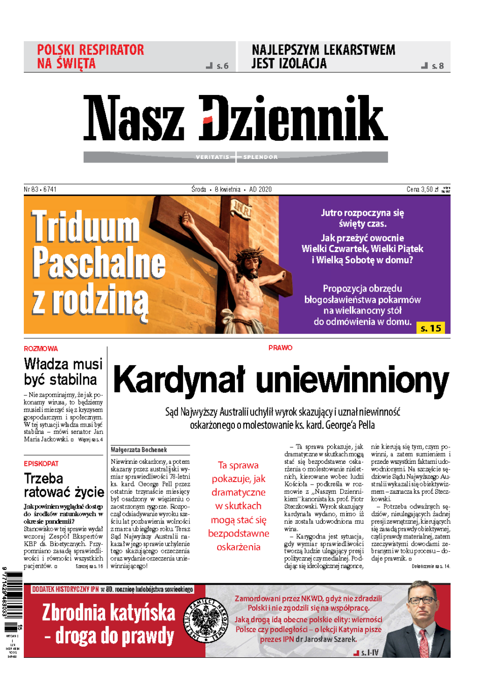 Nasz Dziennik z dnia 08.04.2020 wydanie PDF