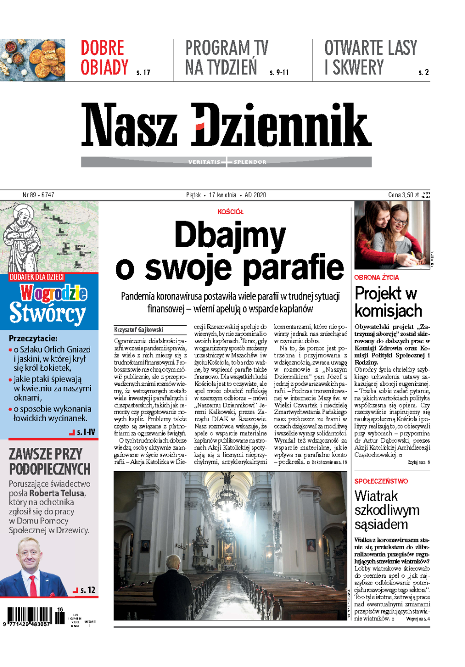 Nasz Dziennik z dnia 17.04.2020 wydanie PDF