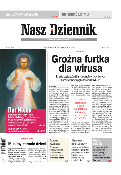 Nasz Dziennik z dnia 18.04.2020 wydanie PDF