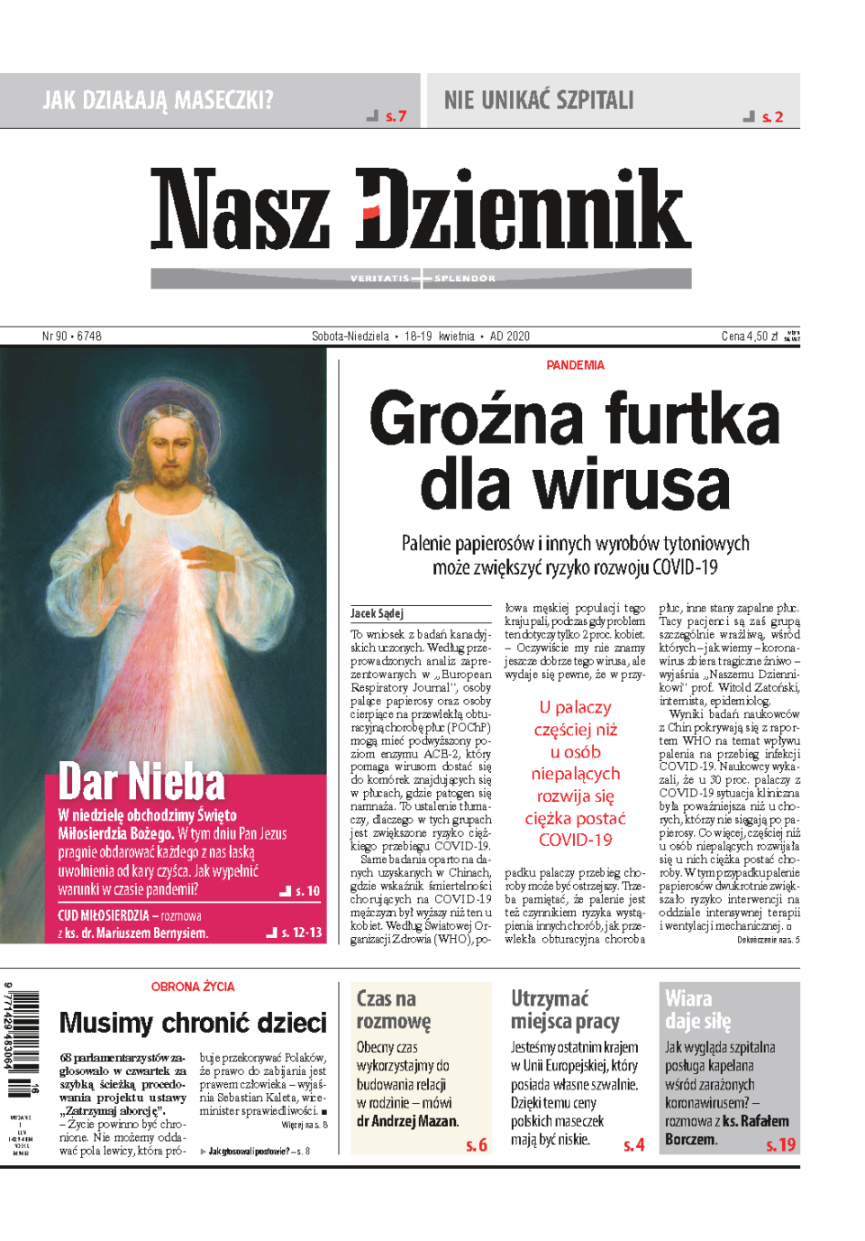 Nasz Dziennik z dnia 18.04.2020 wydanie PDF