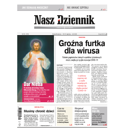 Nasz Dziennik z dnia 18.04.2020 wydanie PDF