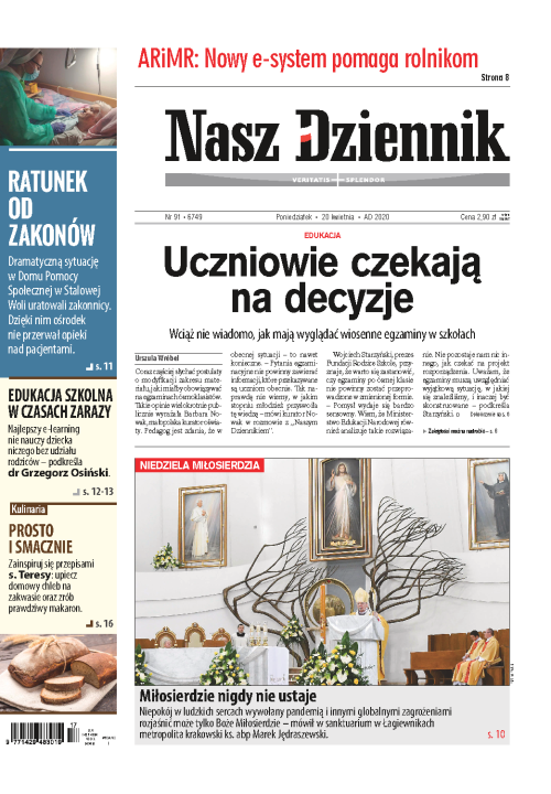 Nasz Dziennik z dnia 20.04.2020 wydanie PDF