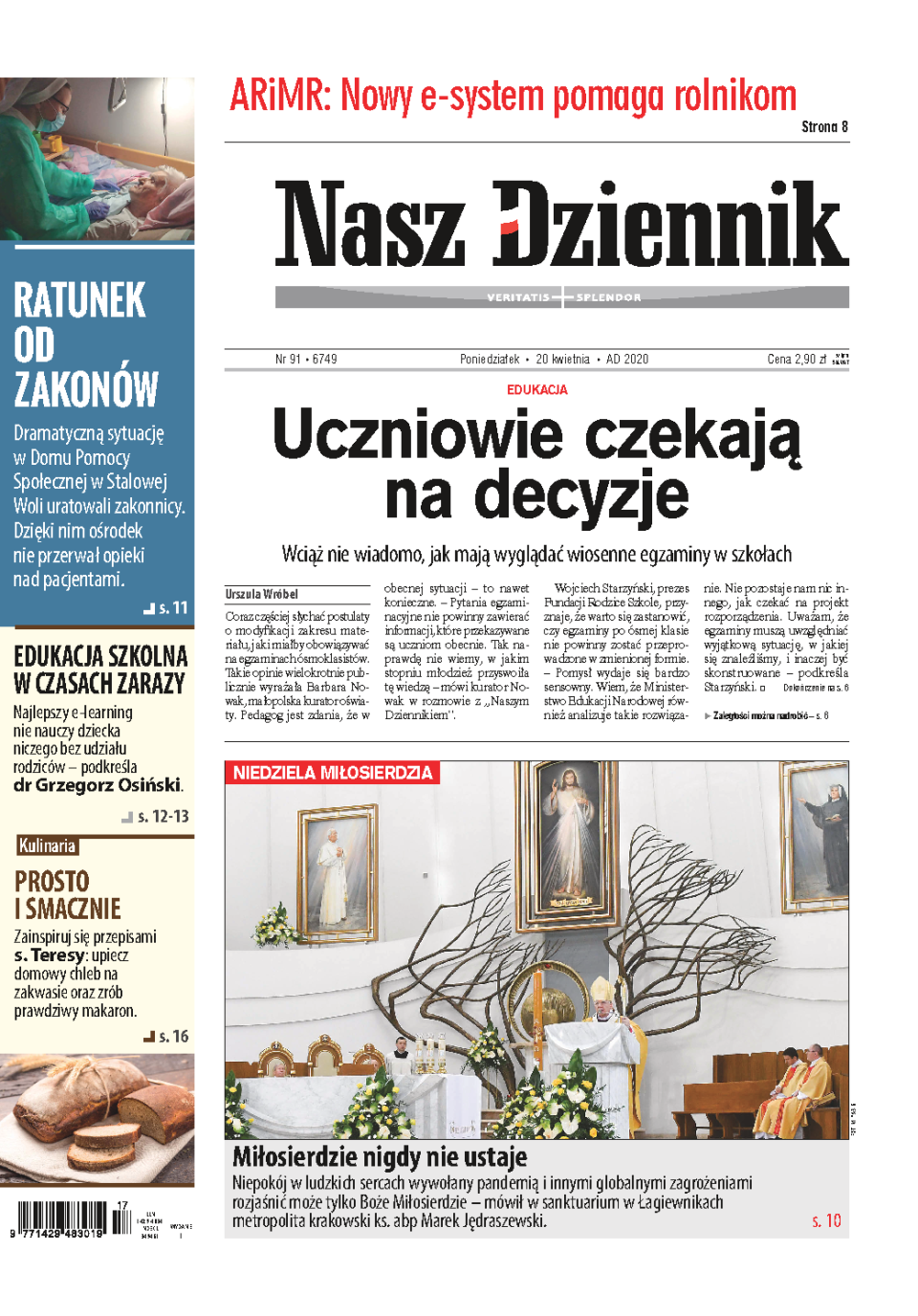 Nasz Dziennik z dnia 20.04.2020 wydanie PDF