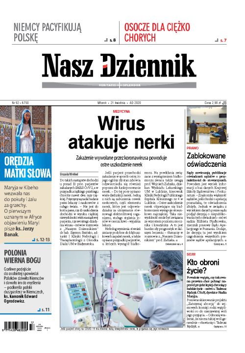 Nasz Dziennik z dnia 21.04.2020 wydanie PDF
