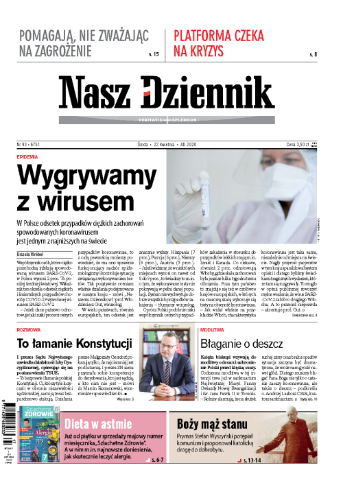 Nasz Dziennik z dnia 22.04.2020 wydanie PDF