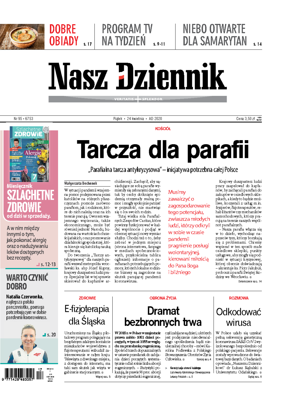 Nasz Dziennik z dnia 24.04.2020 wydanie PDF
