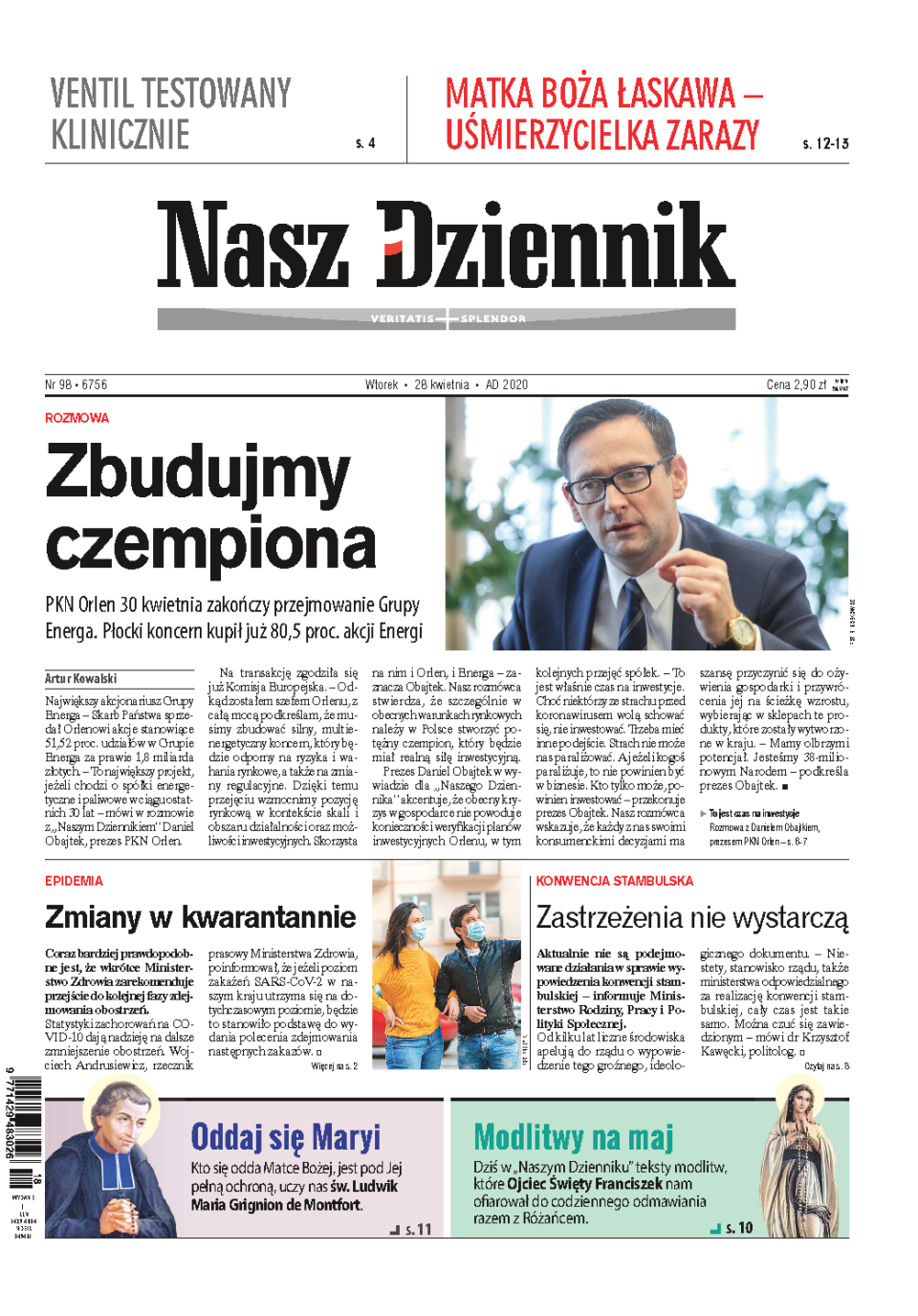 Nasz Dziennik z dnia 28.04.2020 wydanie PDF