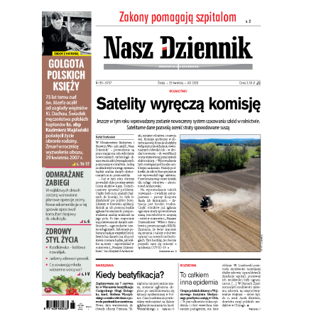 Nasz Dziennik z dnia 29.04.2020 wydanie PDF