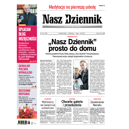 Nasz Dziennik z dnia 30.04.2020 wydanie PDF