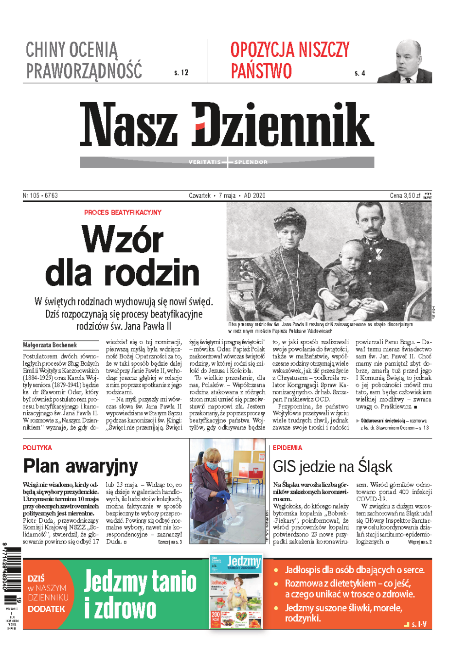 Nasz Dziennik z dnia 07.05.2020 wydanie PDF