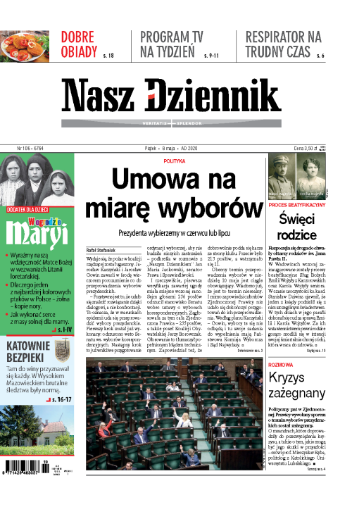 Nasz Dziennik z dnia 08.05.2020 wydanie PDF