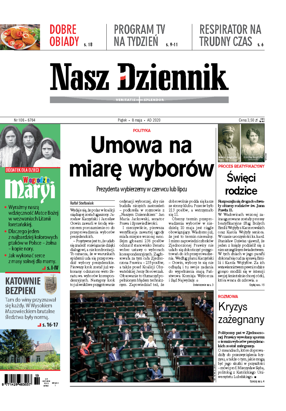 Nasz Dziennik z dnia 08.05.2020 wydanie PDF