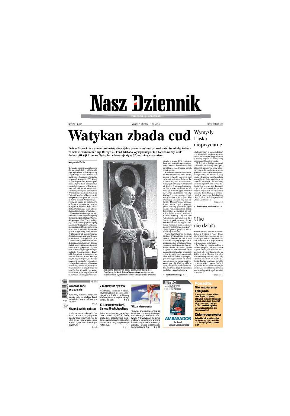 Nasz Dziennik z dnia 28.05.2013 wydanie PDF